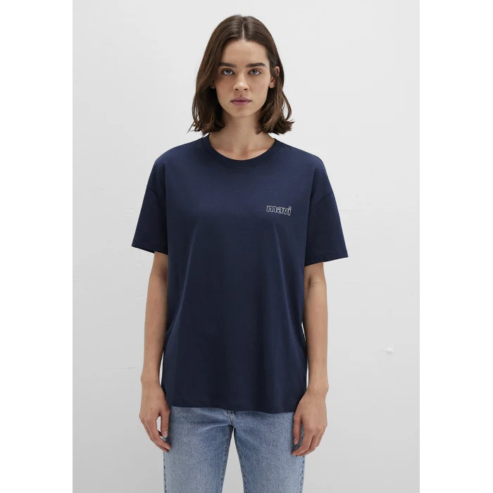 Mavi 1611309-70490 Mavi Logo Baskılı Lacivert Tişört