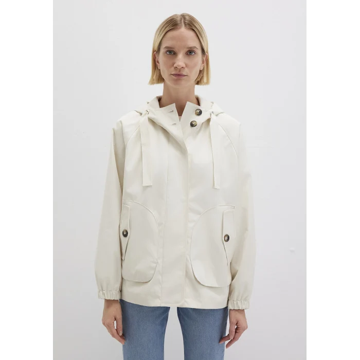 Mavi 1110014-70134 Kapüşonlu Ekru Ceket