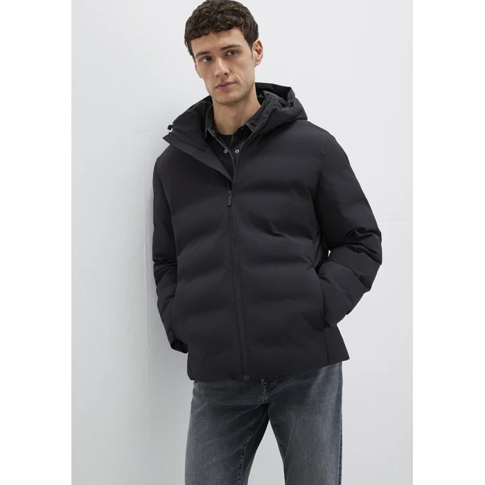 Mavi 0110652-71379 Kapüşonlu Siyah Şişme Mont