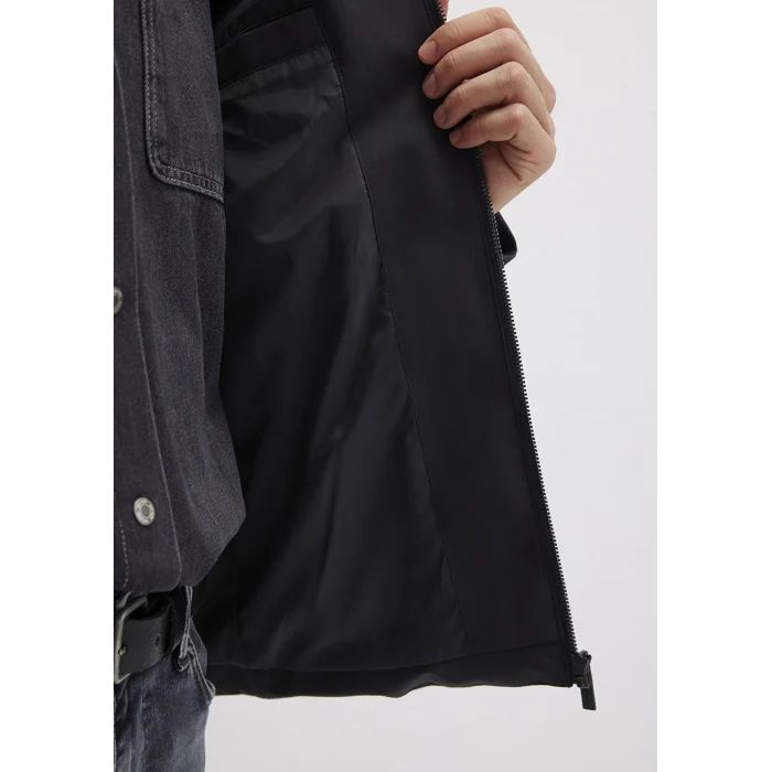 Mavi 0110652-71379 Kapüşonlu Siyah Şişme Mont