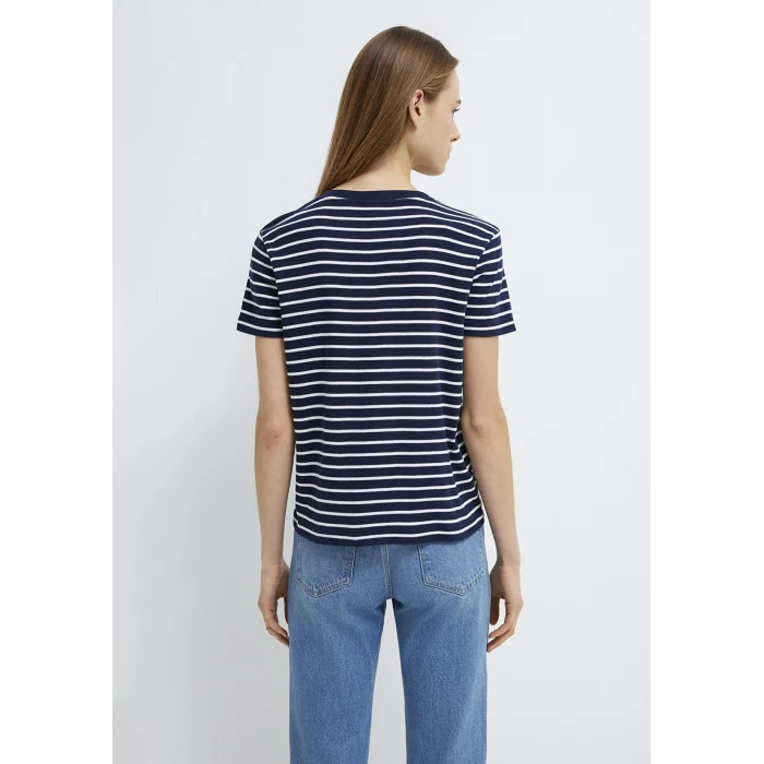 Mavi 1613562-88030 Mavi Logo Baskılı Lacivert Tişört