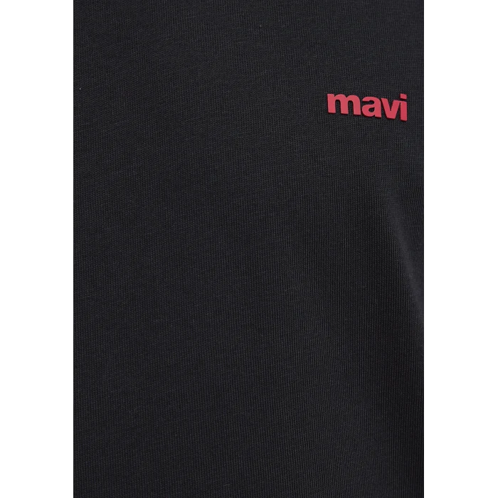 Mavi 0612216-900 Mavi Logo Baskılı Siyah Basic Tişört