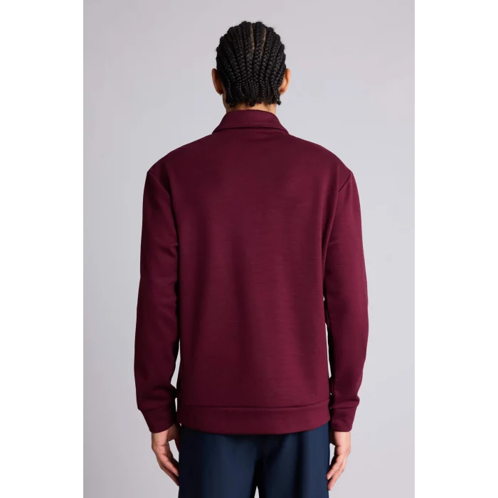Defacto G3596AXBR34 Bordo Standart Fit Polo Yaka Modal Sporcu Sweatshirt