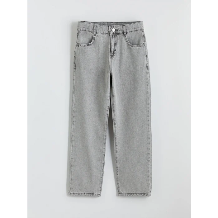 LCW Kids Gri Loose Fit Erkek Çocuk Jean Pantolon