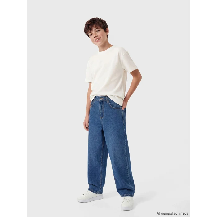 LCW Kids İndigo Loose Fit Erkek Çocuk Jean Pantolon