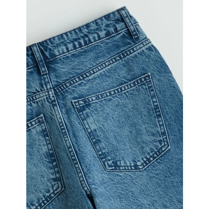 LCW Jeans İndigo Straight Fit Kadın Jean Pantolon