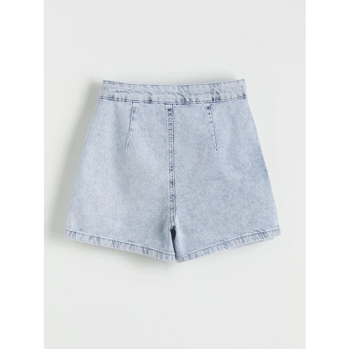 LCW Kids Mavi Taşlı Kız Çocuk Jean Şort Etek