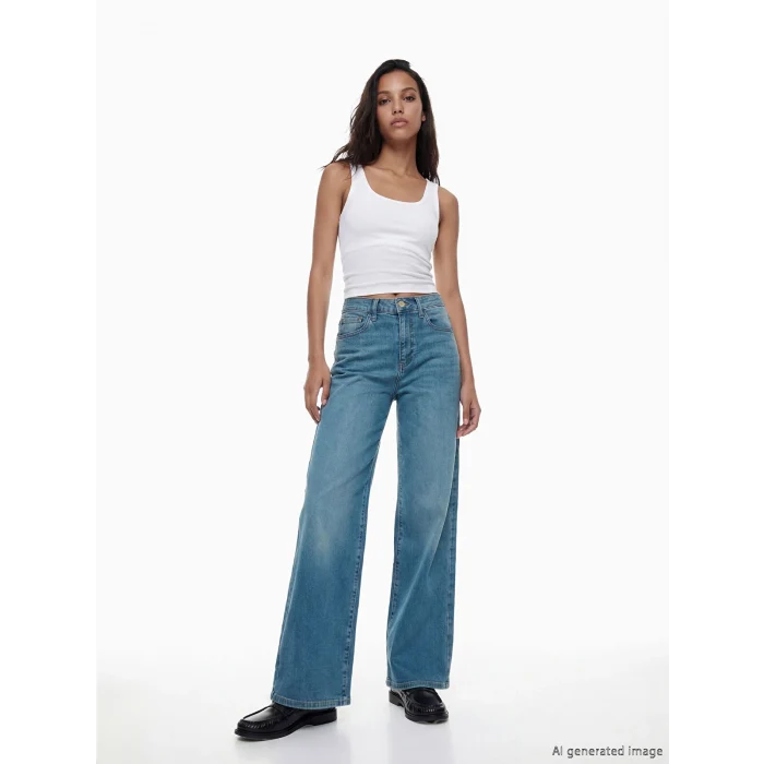 LCW Jeans İndigo Wideleg Kadın Jean Pantolon_BilgiişemDüzeltecek