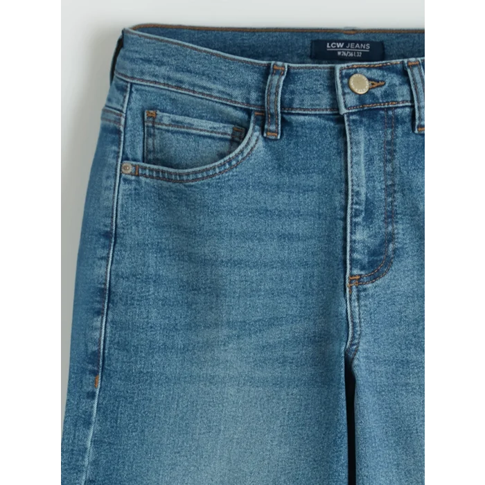 LCW Jeans İndigo Wideleg Kadın Jean Pantolon_BilgiişemDüzeltecek