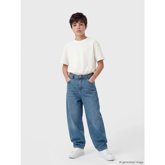 LCW Kids İndigo Baggy Fit Erkek Çocuk Jean Pantolon