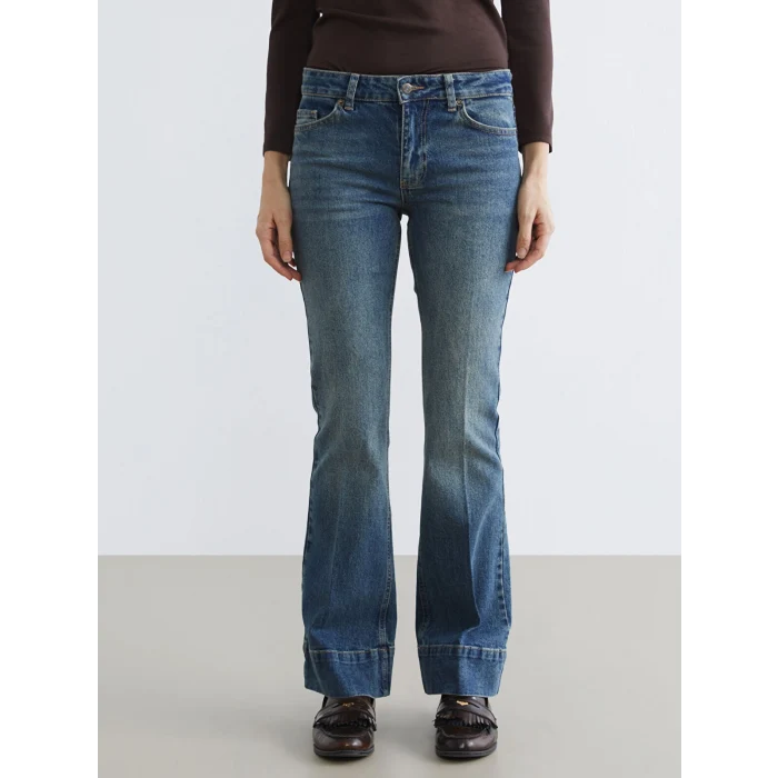 LCW Jeans İndigo Flare Kadın Jean Pantolon