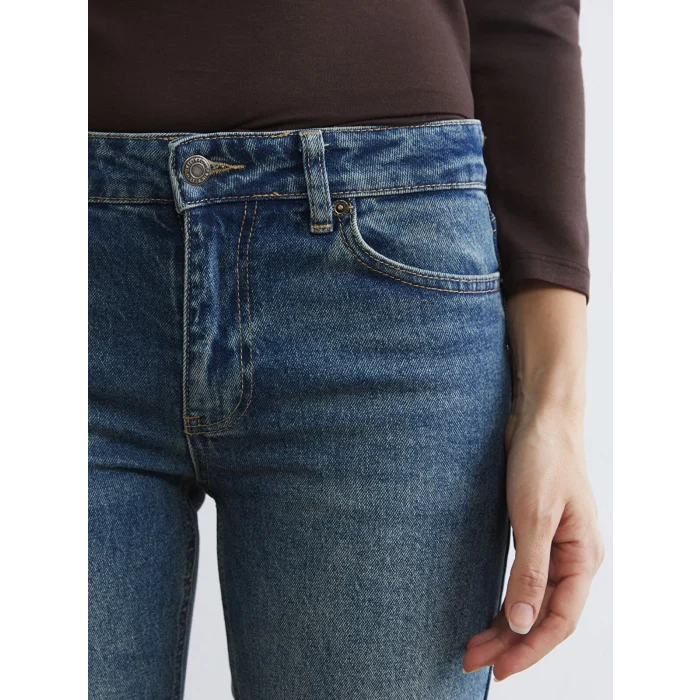 LCW Jeans İndigo Flare Kadın Jean Pantolon