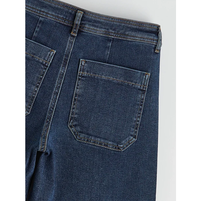 LCW STUDIO İndigo Wideleg Kadın Jean Pantolon