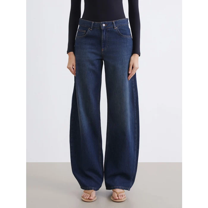 LCW Jeans İndigo Balloon Fit Kadın Jean Pantolon