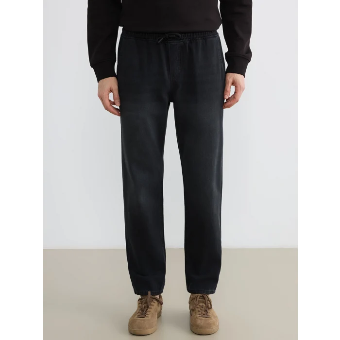 LCW Jeans Siyah Beli Lastikli Erkek Jean Pantolon