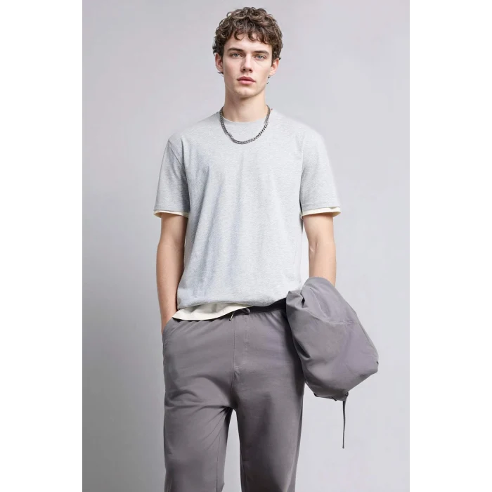 Defacto V7699AZGR210 Gri %100 Pamuk Basic Tişört