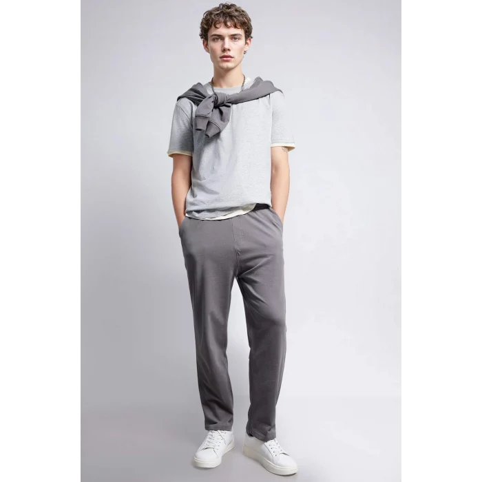 Defacto V7699AZGR210 Gri %100 Pamuk Basic Tişört