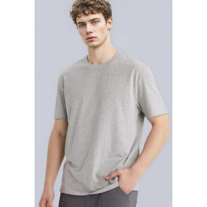 Defacto V7699AZGR210 Gri %100 Pamuk Basic Tişört