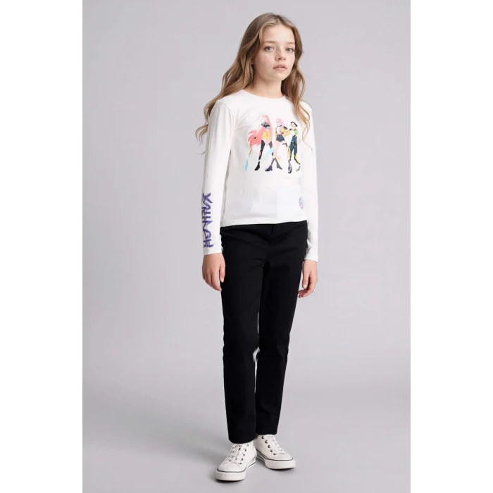 Defacto G0257A8BK27 Siyah Skınny Fıt Jean Pantolon Kız Çocuk