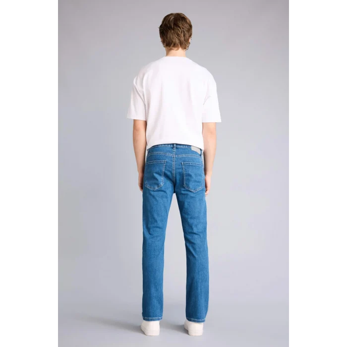 Defacto G2718AXNM28 Mavi Sergio Regular Fıt Normal Bel Boru Paça Pantolon