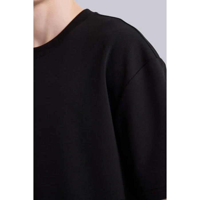 Defacto X3926AZBK81 Siyah Nefes Alabilen Oversize Tişört