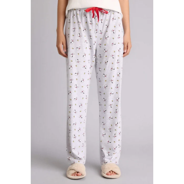 Defacto G8320AXGR93 Gri Snoopy Regular Fıt Kısa Kollu 2li Takım