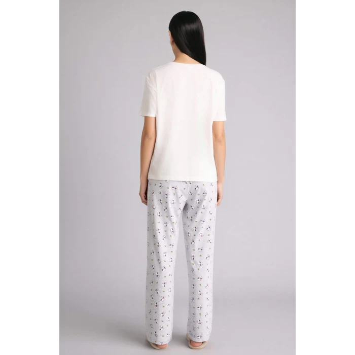 Defacto G8320AXGR93 Gri Snoopy Regular Fıt Kısa Kollu 2li Takım