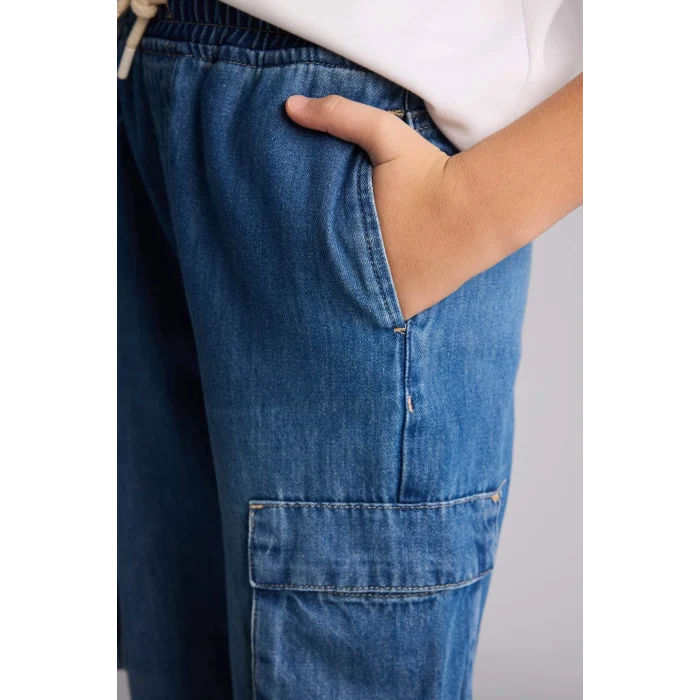 Defacto F9711A8NM28 Mavi Jogger Fıt Jean Pantolon Erkek Çocuk