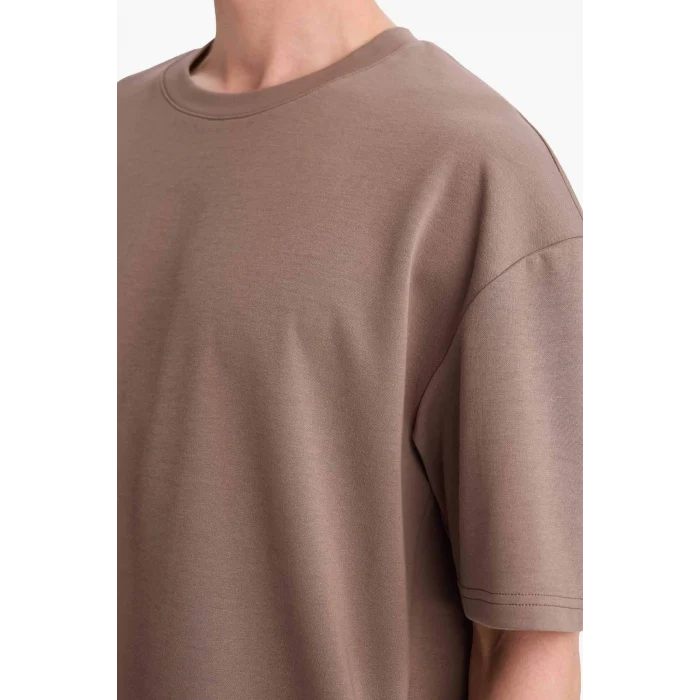 Defacto X3926AZBN571 Kahve Nefes Alabilen Oversize Tişört