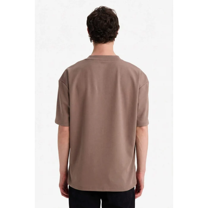 Defacto X3926AZBN571 Kahve Nefes Alabilen Oversize Tişört