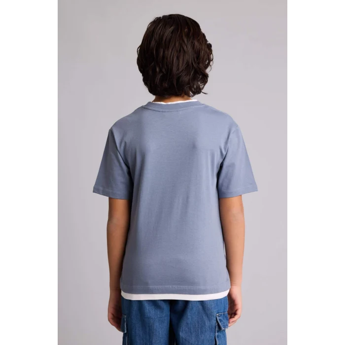Defacto G7150A8GR171 Gri Baskılı Tişört Erkek Çocuk
