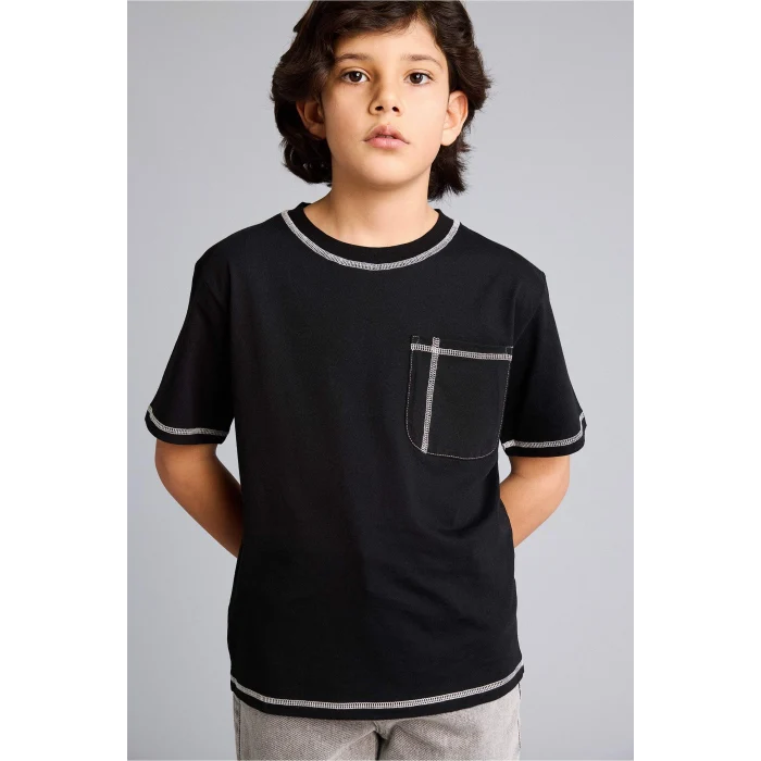 Defacto G7138A8BK81 Siyah Tişört Erkek Çocuk