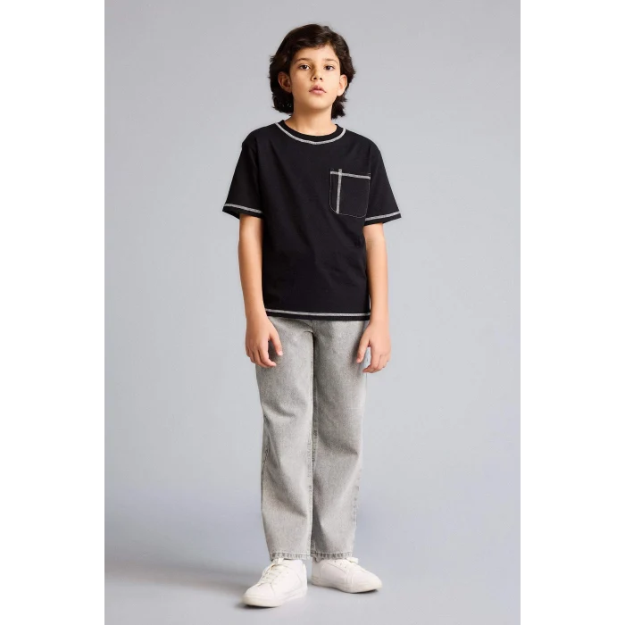 Defacto G7138A8BK81 Siyah Tişört Erkek Çocuk