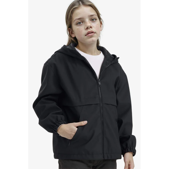 Defacto E0058A8BK34 Siyah Su İtici Kapüşonlu Yağmurluk Kız Çocuk
