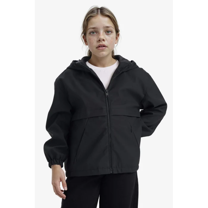 Defacto E0058A8BK34 Siyah Su İtici Kapüşonlu Yağmurluk Kız Çocuk