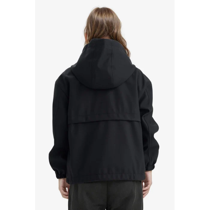 Defacto E0058A8BK34 Siyah Su İtici Kapüşonlu Yağmurluk Kız Çocuk