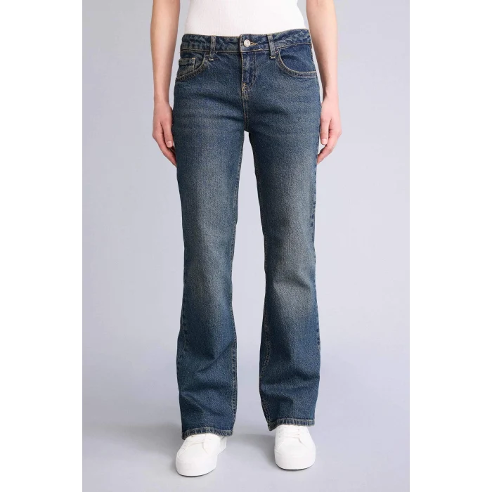 Defacto H0136AXNM34 Mavi Düşük Bel Jean Yıkamalı Pantolon