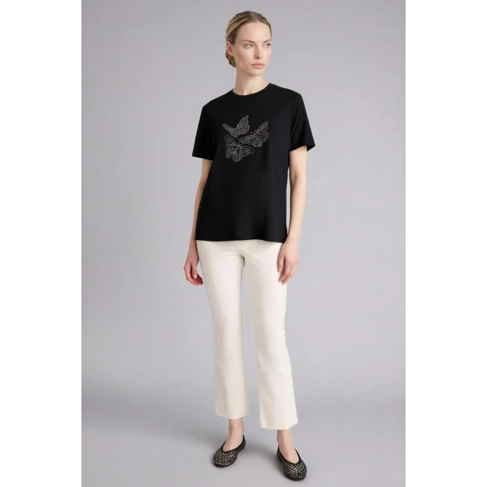 Defacto H2120AXBK81 Siyah Relax Fıt Kısa Kollu Tişört