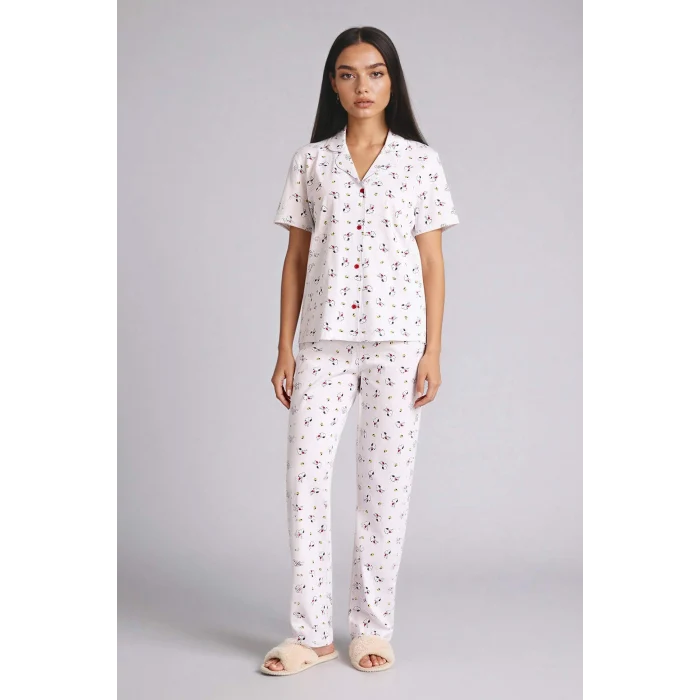 Defacto G8319AXGR470 Gri Snoopy Pijama Takımı Üst Alt