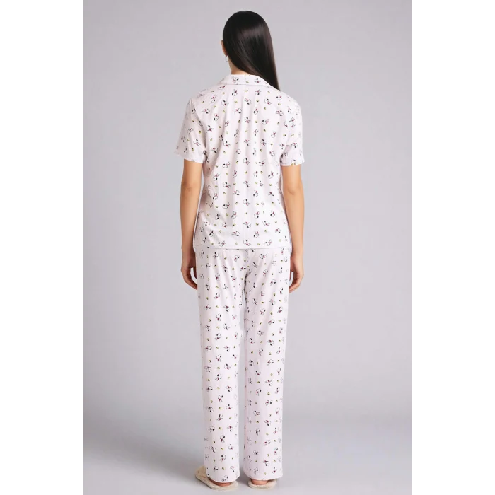 Defacto G8319AXGR470 Gri Snoopy Pijama Takımı Üst Alt