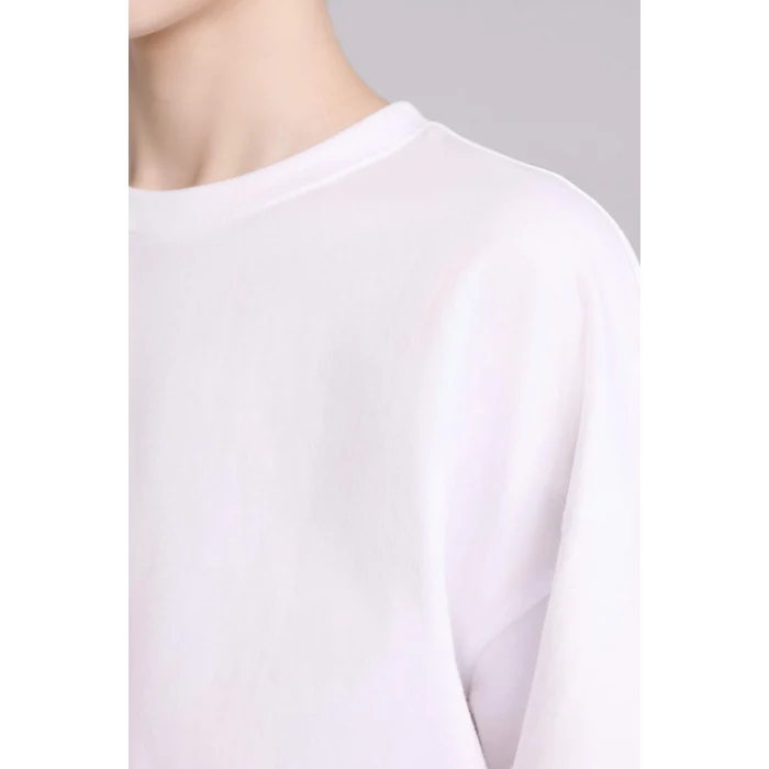 Defacto C0099AXWT36 Beyaz Oversıze Basıc Penye Tişört