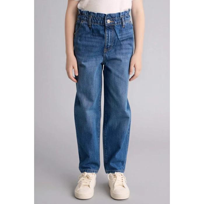 Defacto G0256A8NM28 Mavi Paperbag Jean Pantolon Kız Çocuk