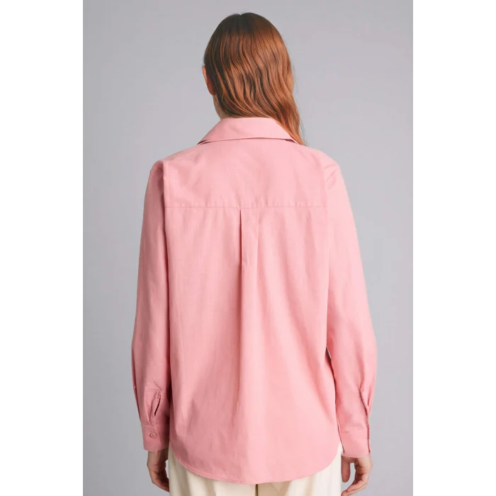 Defacto W7734AZPN111 Pembe %100 Pamuk Basıc Gömlek