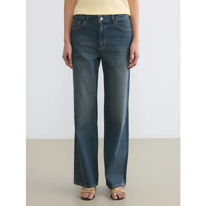 LCW Jeans İndigo Wideleg Kadın Jean Pantolon