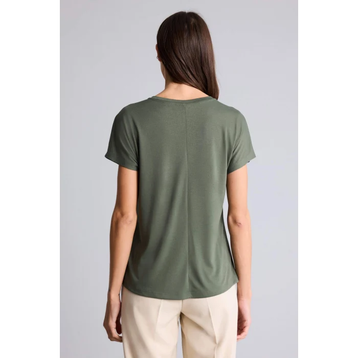 Defacto H1392AXKH444 Haki Relax Fıt Baskılı Tişört