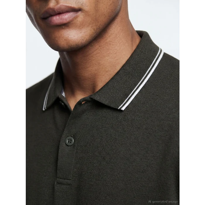 LCW Vision Haki Polo Yaka Erkek Tişört