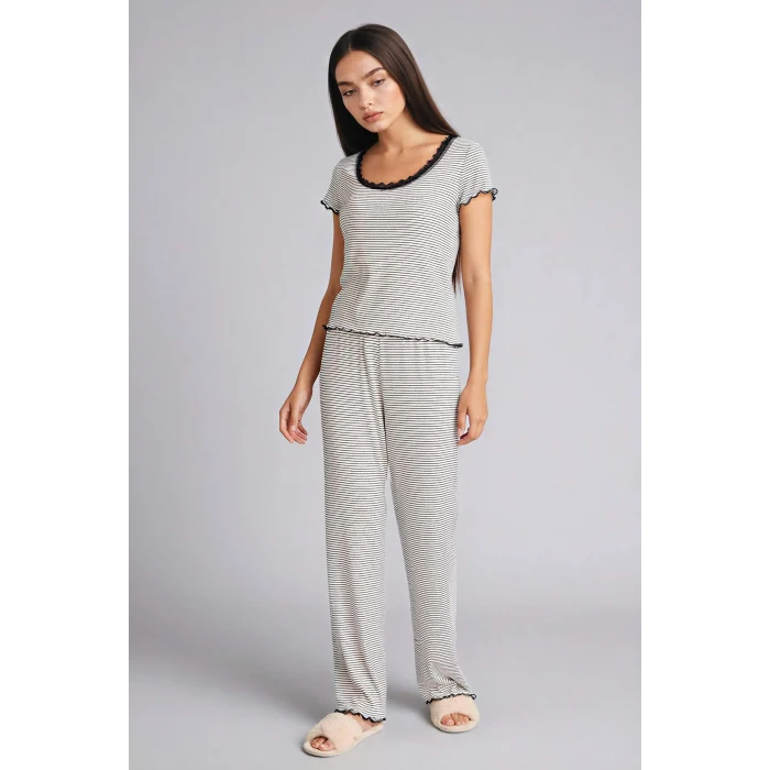 Defacto G3118AXBK81 Siyah Regular Fıt Kısa Kollu 2li Ribana Takım