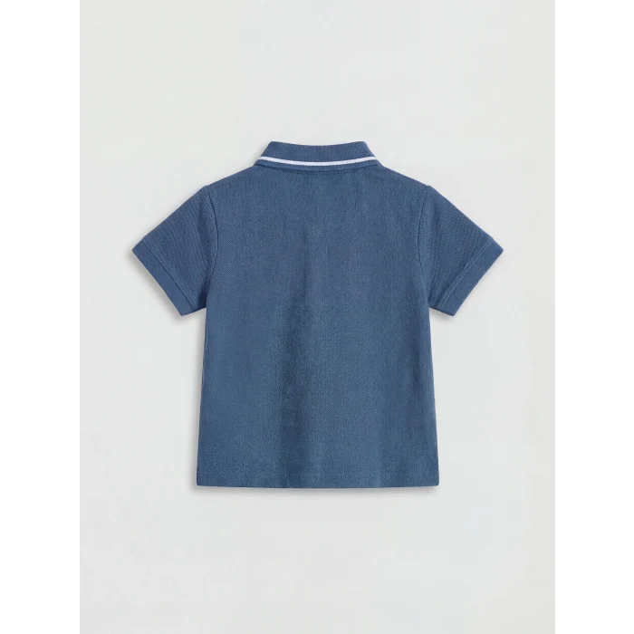 LCW baby Lacivert Polo Yaka Erkek Bebek Tişört ve Pantolon