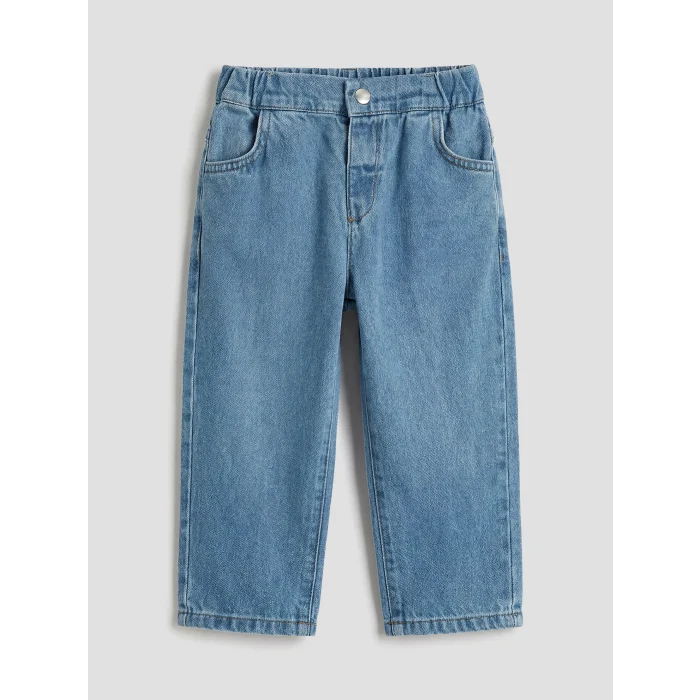 LCW baby Mavi Nakışlı Kız Bebek Jean Gömlek ve Jean Pantolon