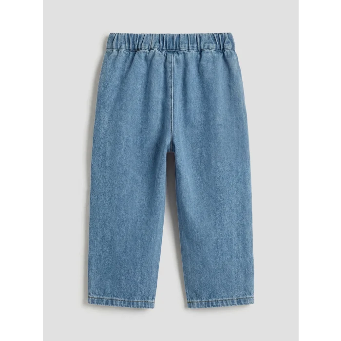 LCW baby Mavi Nakışlı Kız Bebek Jean Gömlek ve Jean Pantolon